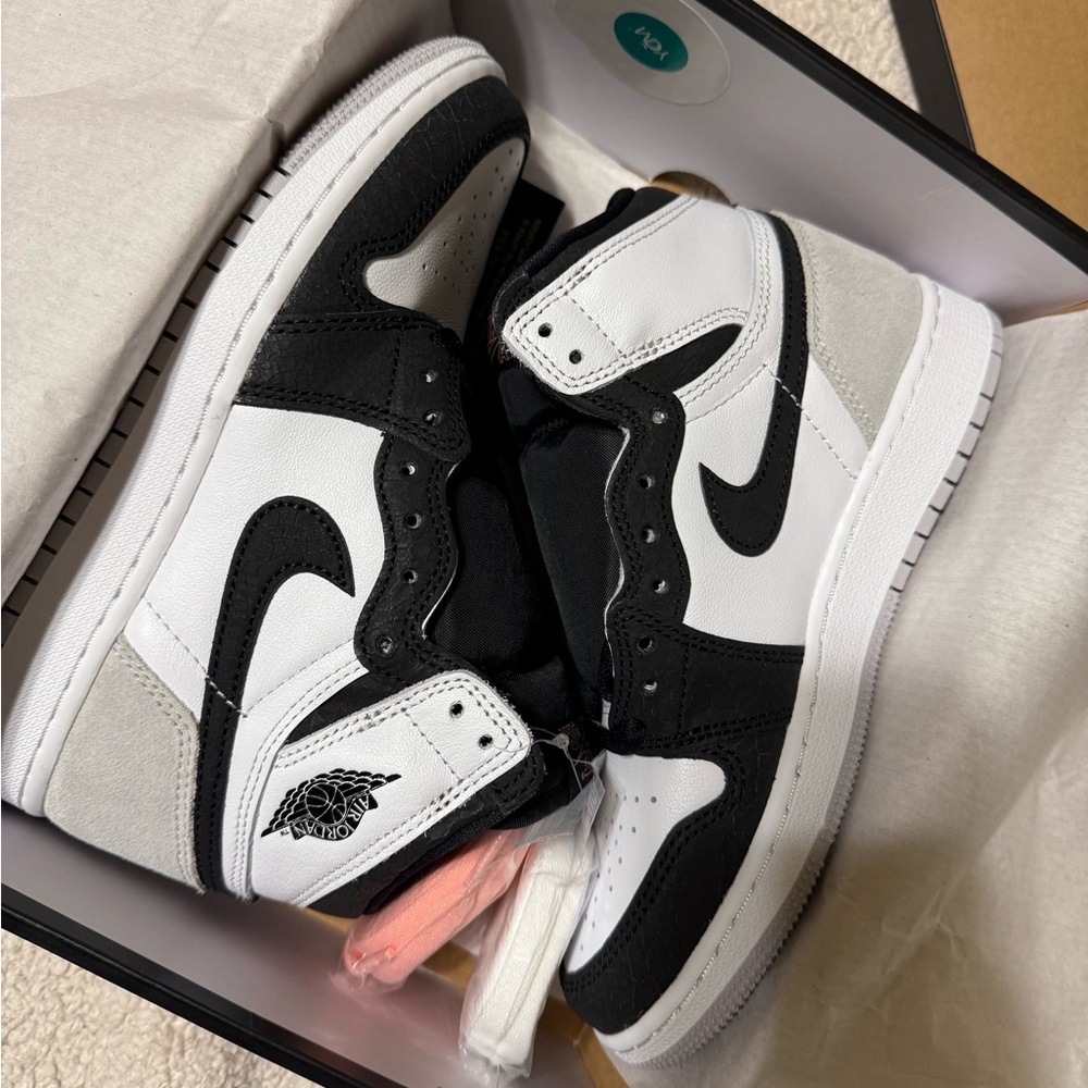 Black and White High-Top Sneakers